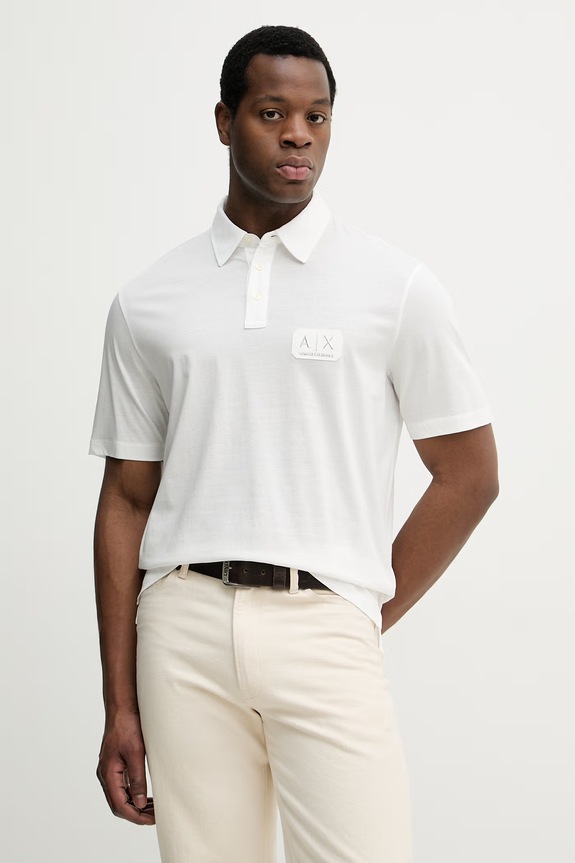 Armani Exchange polo de bumbac regular bej XM002232.AF10364