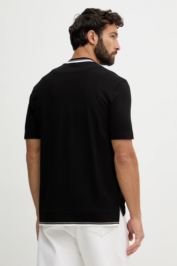 Îmbrăcăminte Armani Exchange polo de bumbac XM001764.AF10366 negru