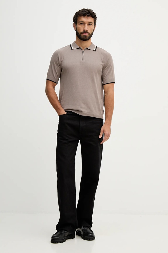 Bavlnené polo tričko Armani Exchange XM001977.AF20139 béžová SS26