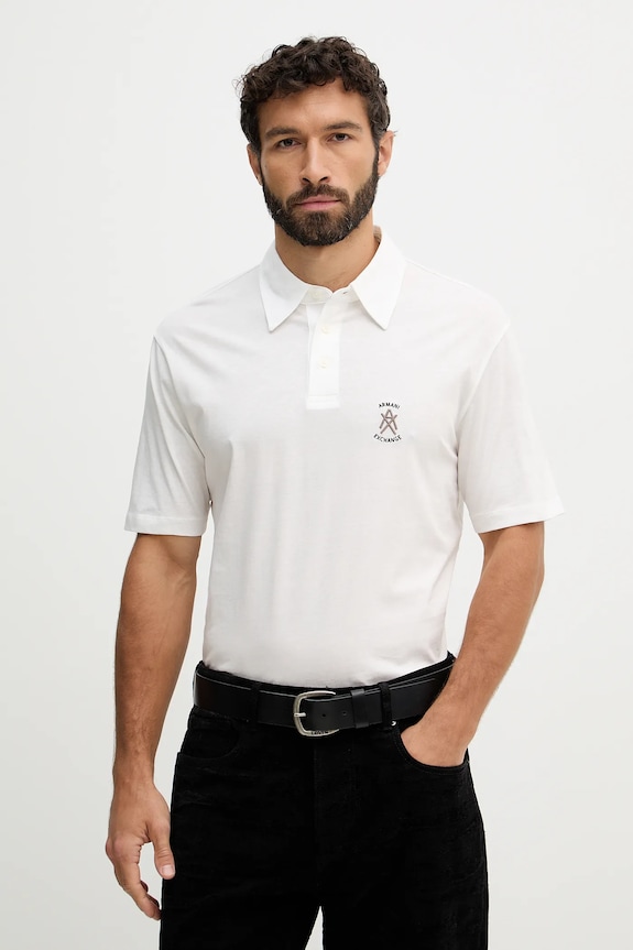 Armani Exchange polo de bumbac regular bej XM002209.AF10364