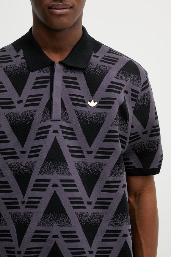 Поло adidas Originals AOP Polo чорний KC9096
