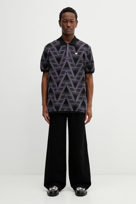 Поло adidas Originals AOP Polo KC9096 чорний