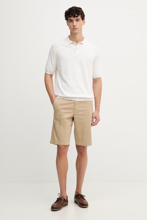 Paul&Shark polo majica moška s svilo 26411608 bež SS26