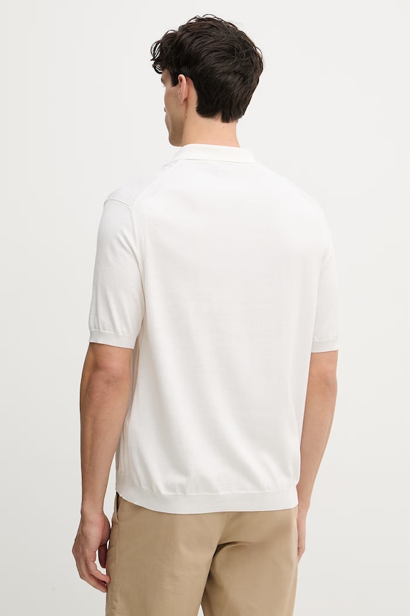 Oblačila Paul&Shark polo majica moška s svilo 26411608 bež