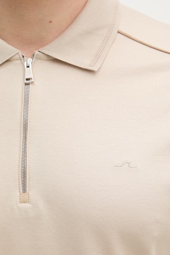 Bombažen polo Paul&Shark 26411207 bež
