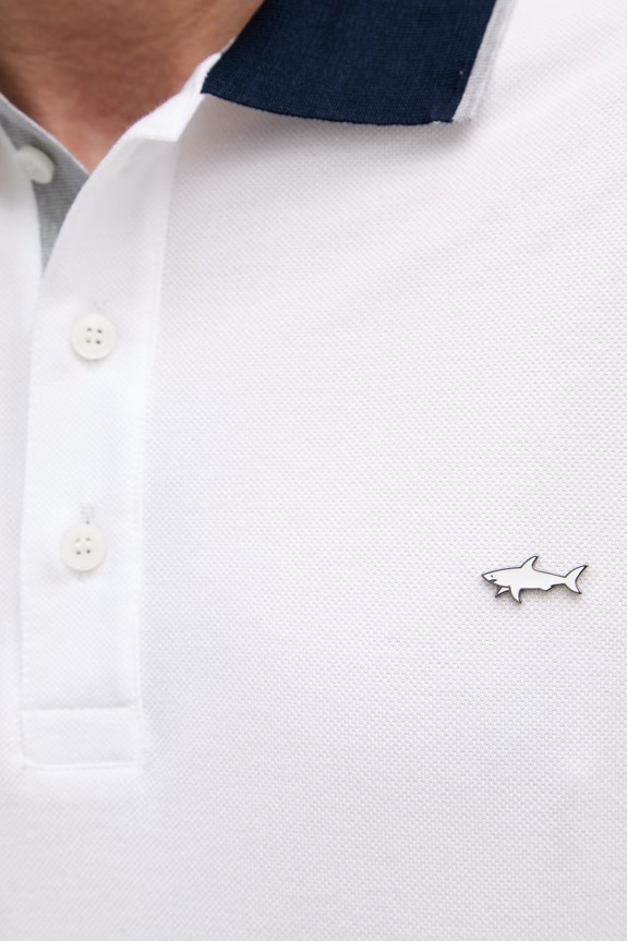 Paul&Shark polo męskie bawełniane 26411272 biały