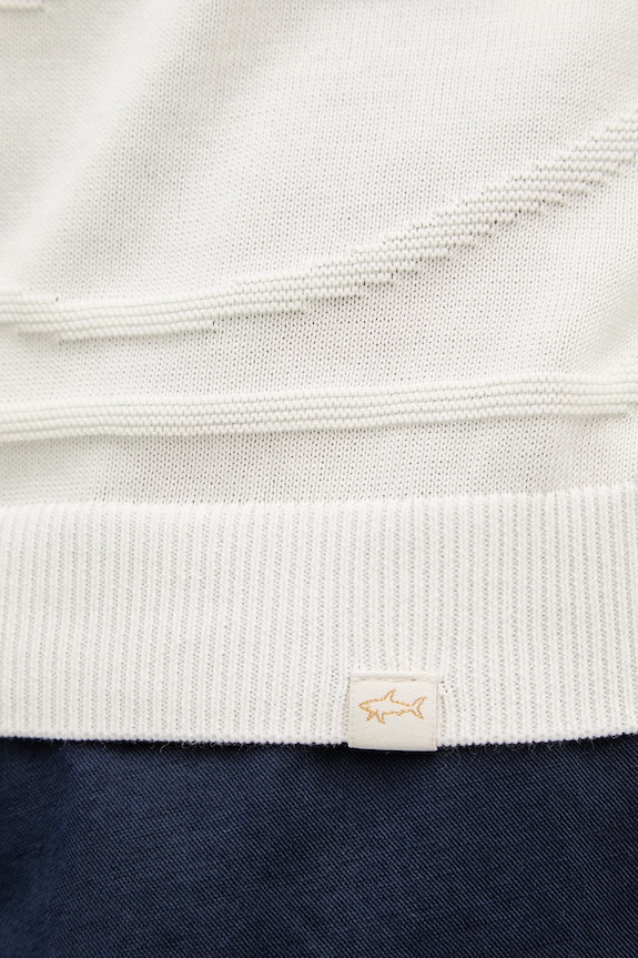 Bombažen polo Paul&Shark 26411658 bež