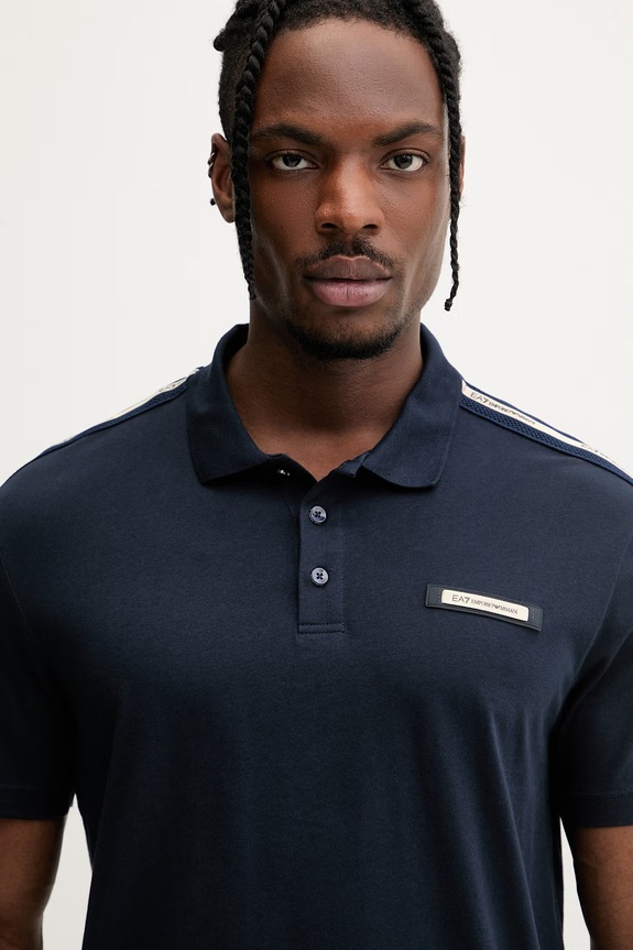 EA7 Emporio Armani tricou pentru bărbați, din bumbac bleumarin AF10375.7M001477