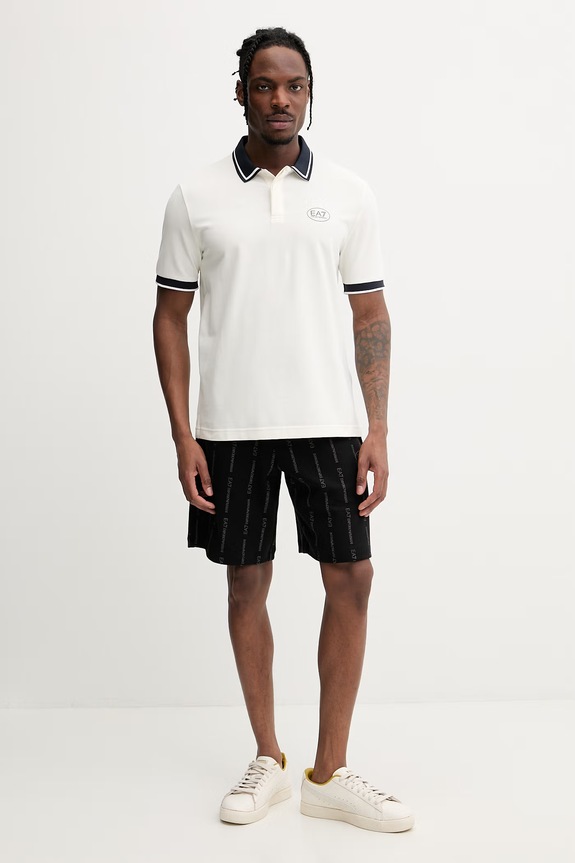 EA7 Emporio Armani polo pentru bărbați AF13511.7M001538 bej SS26
