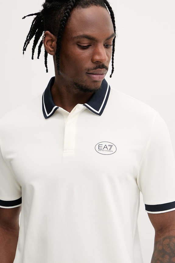 EA7 Emporio Armani polo pentru bărbați bej AF13511.7M001538
