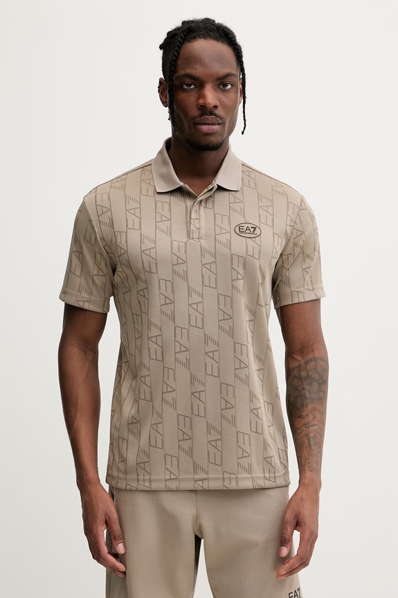 EA7 Emporio Armani tricou pentru bărbați, din bumbac bej AF22277.7M001287