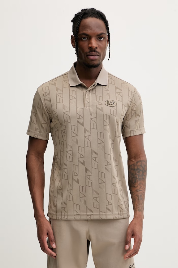 EA7 Emporio Armani tricou pentru bărbați, din bumbac bej AF22277.7M001287