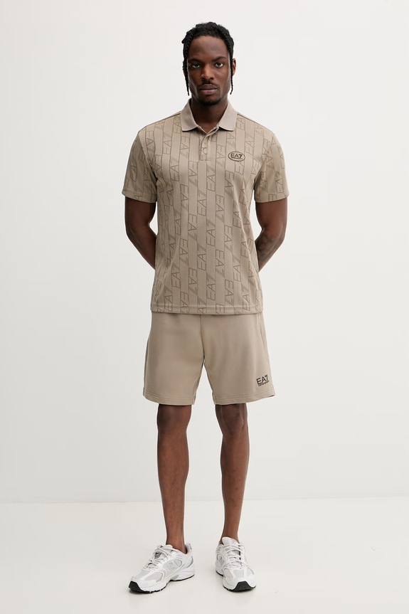 EA7 Emporio Armani tricou pentru bărbați, din bumbac AF22277.7M001287 bej SS26
