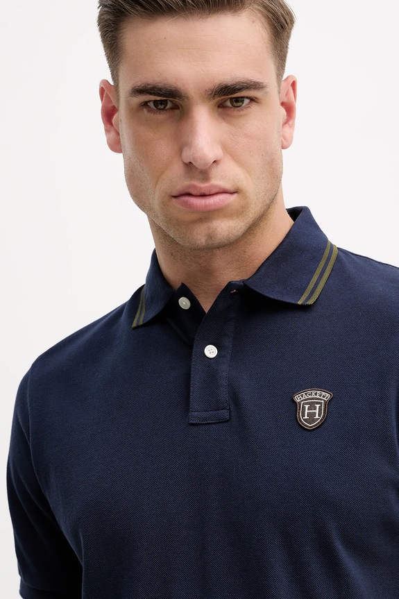 Hackett London polo de bumbac bleumarin HM5600082