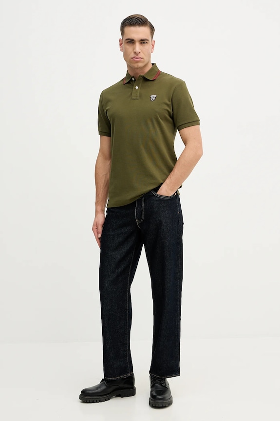 Hackett London polo de bumbac HM5600082 verde SS26