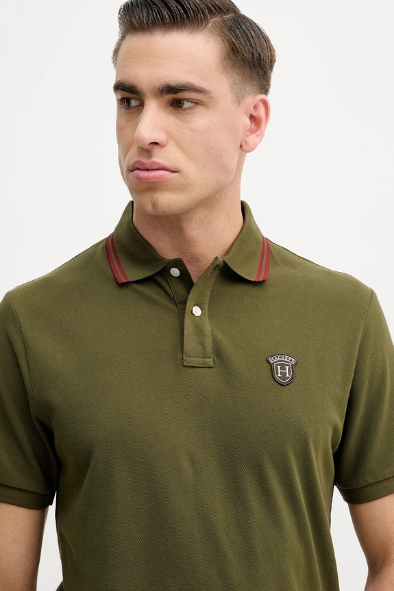 Hackett London polo de bumbac verde HM5600082