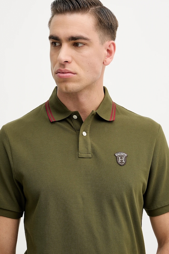 Hackett London polo de bumbac verde HM5600082