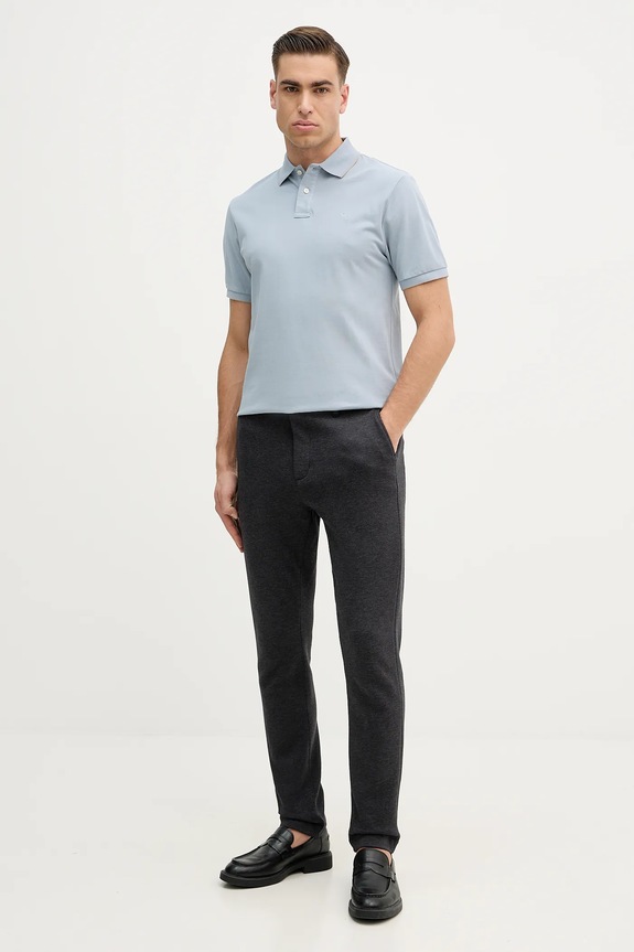Bavlnené polo tričko Hackett London HM5600085 modrá SS26