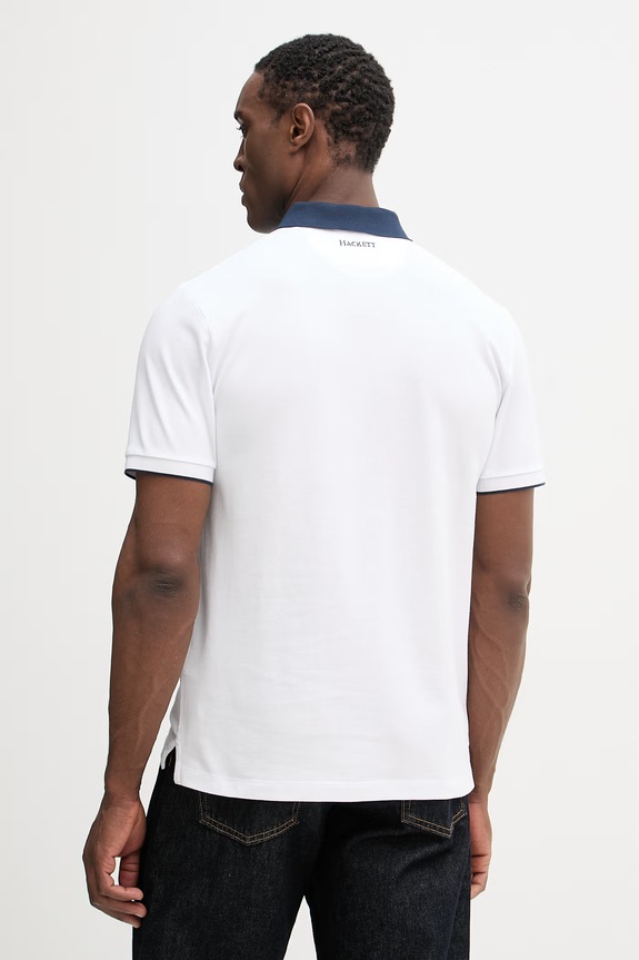 Îmbrăcăminte Hackett London polo de bumbac HM5600138 alb