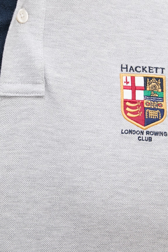 Pamučna polo majica Hackett London HM5600138 siva