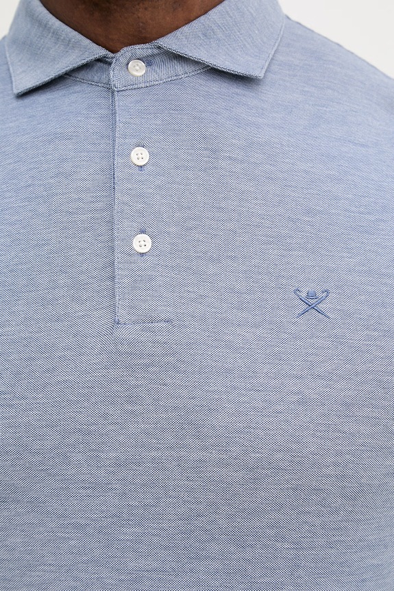Hackett London polo bawełniane HM5600139 niebieski