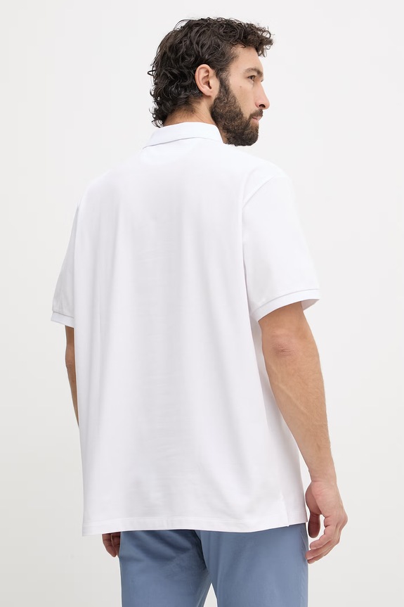 Hackett London polo tričko pánske bavlnené HM5600142 biela SS26