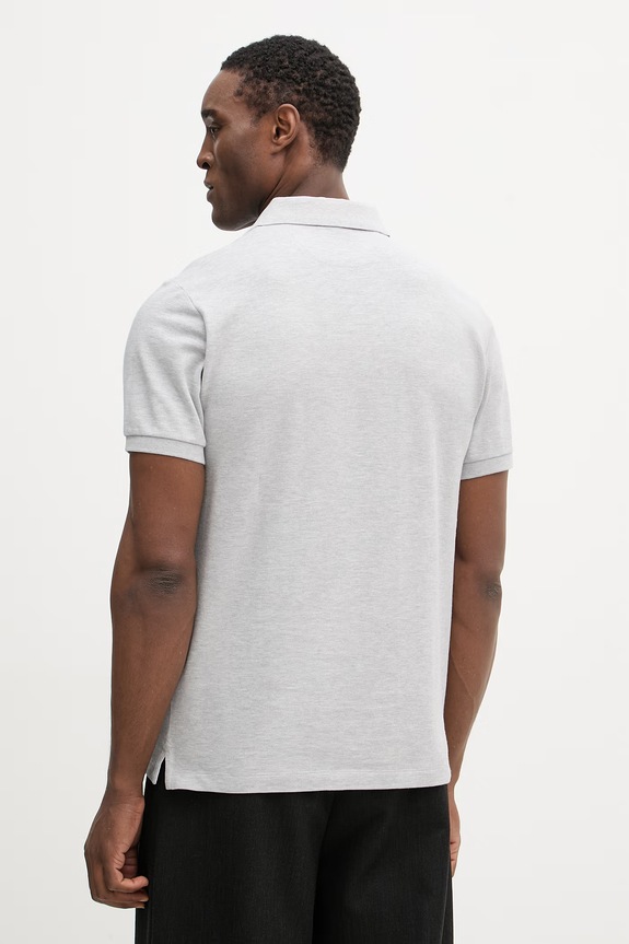 Îmbrăcăminte Hackett London polo bărbați din bumbac HM5600142 gri