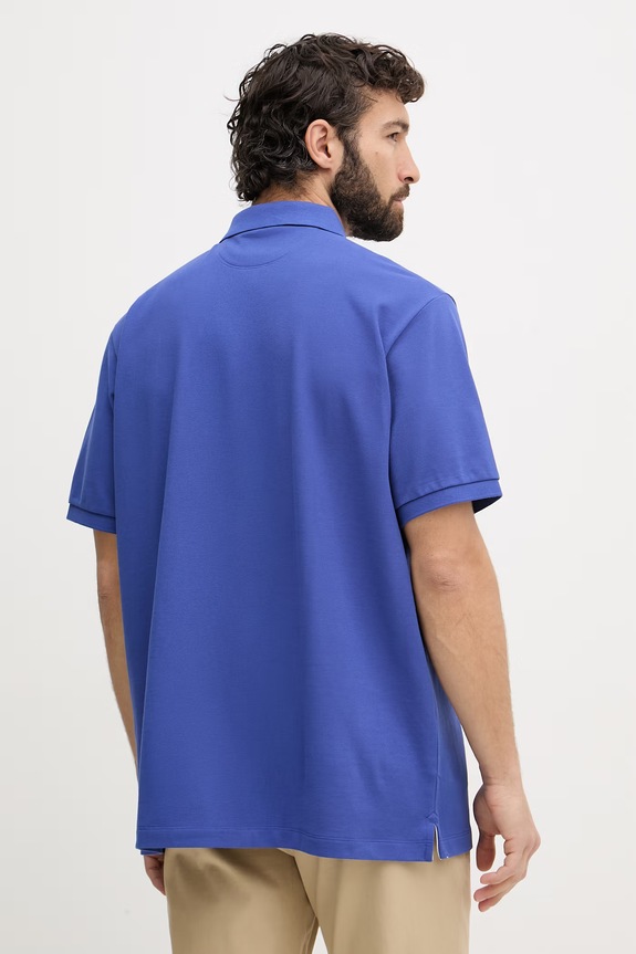 Îmbrăcăminte Hackett London polo de bărbați din bumbac HM5600142 albastru