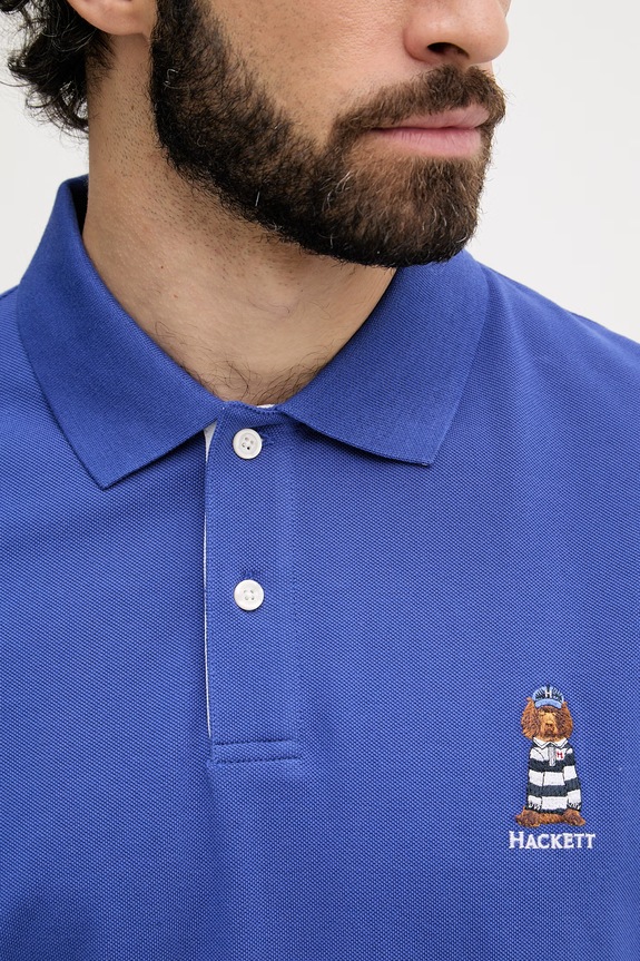Hackett London polo de bărbați din bumbac HM5600142 albastru