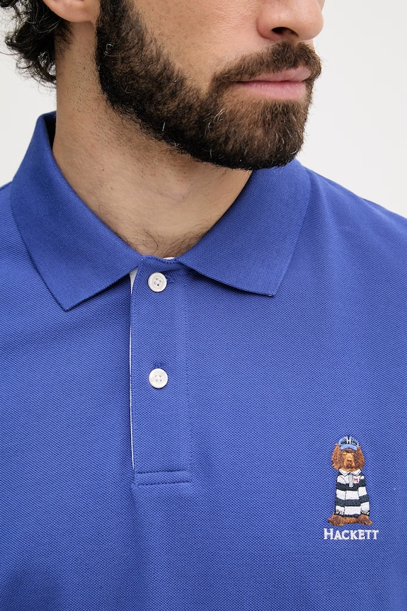Hackett London polo de bărbați din bumbac HM5600142 albastru