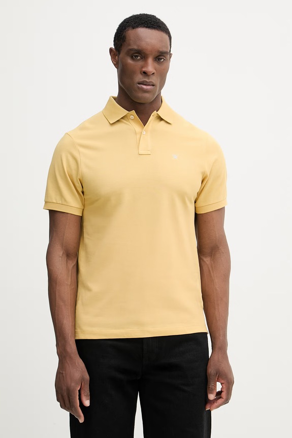 Hackett London polo bawełniane bawełna żółty HM5600148