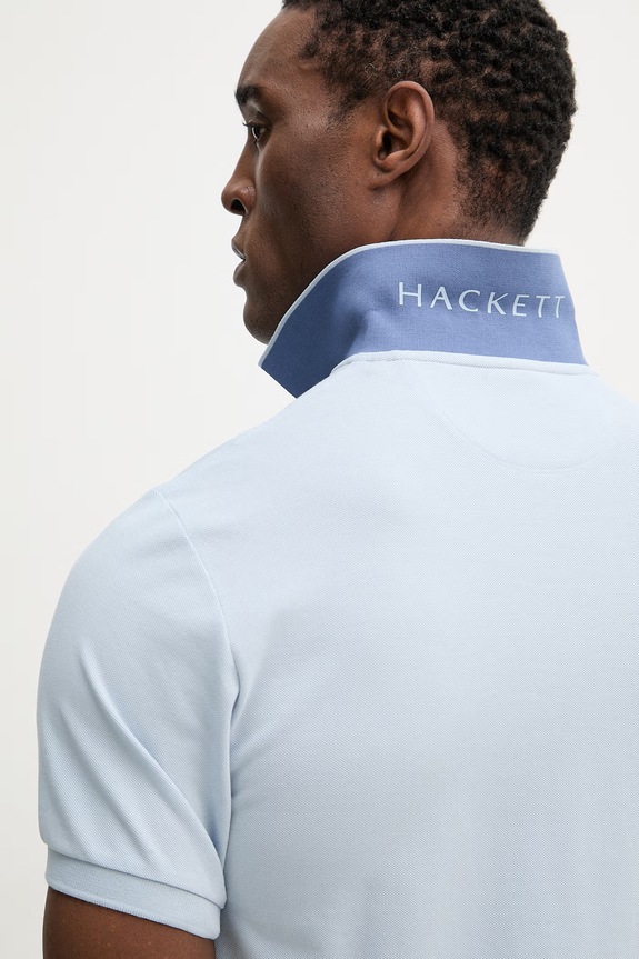 Pamučna polo majica Hackett London HM5600148 plava