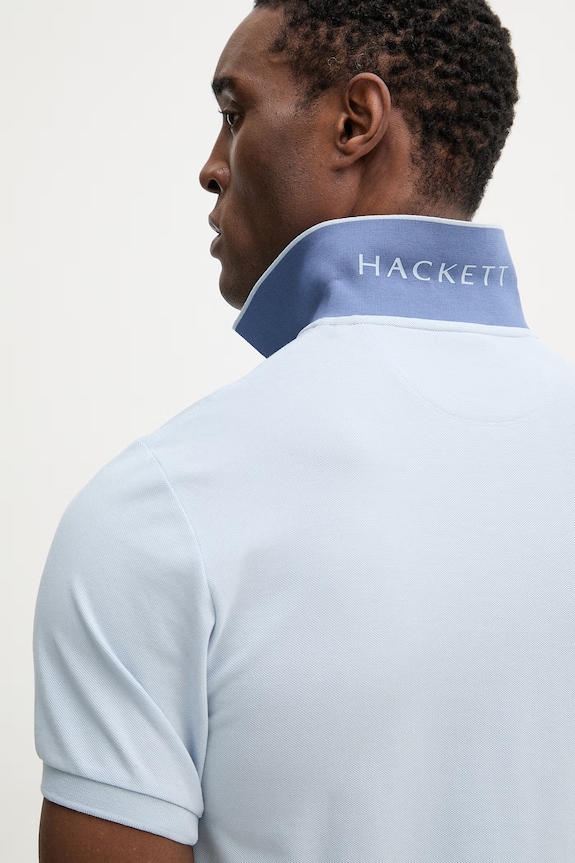 Pamučna polo majica Hackett London HM5600148 plava