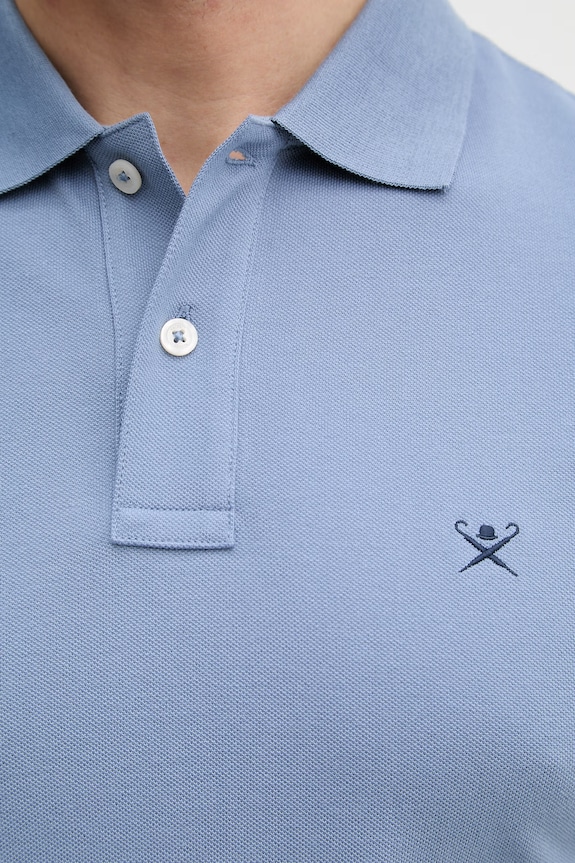 Hackett London polo bawełniane HM5600148 niebieski