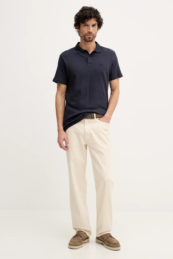 Barbour polo de bumbac Westerdale MML1522 bleumarin SS26