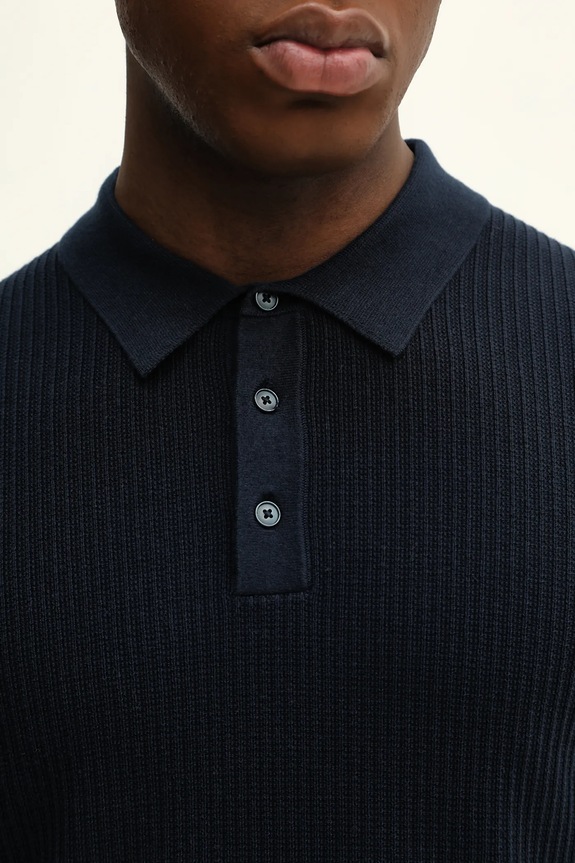 Polo majica Michael Kors CR660J3FE5 mornarsko plava