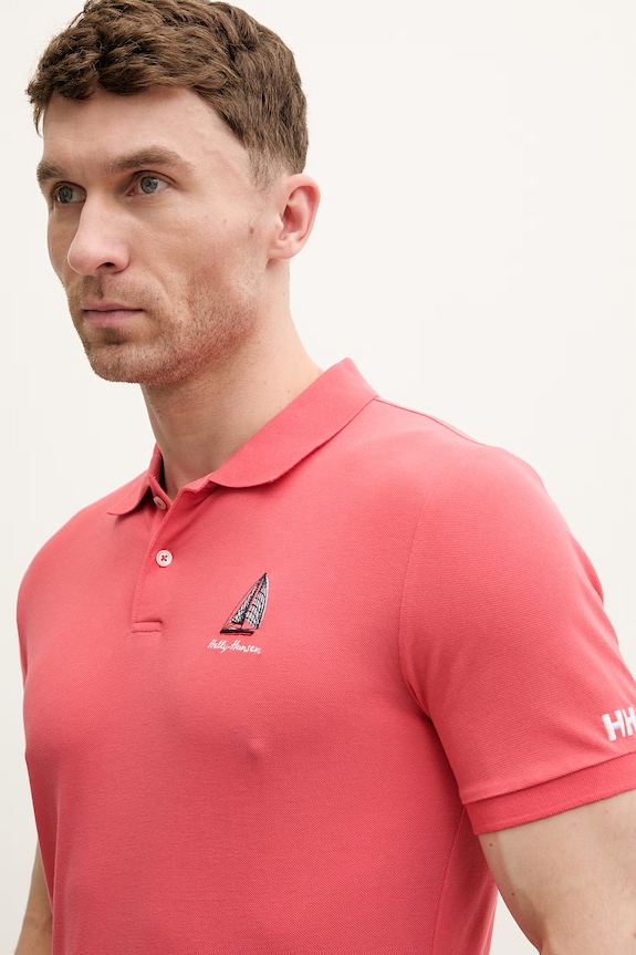 Helly Hansen polo za muškarce od pamuka MESSINA roza 54540
