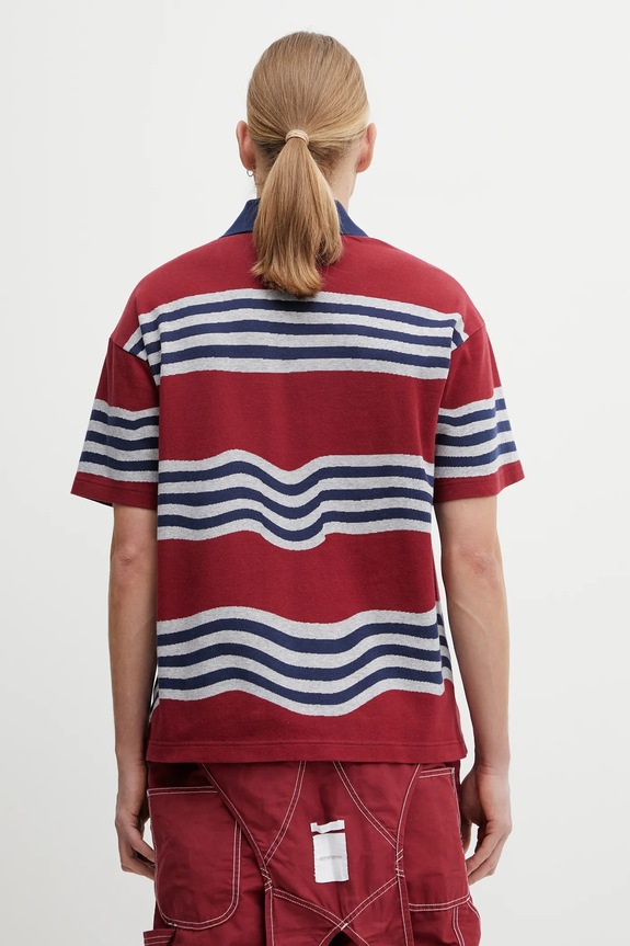 Îmbrăcăminte Napapijri polo de bumbac Napapijri x Martine Rose NP0A4HG9L661 burgundia