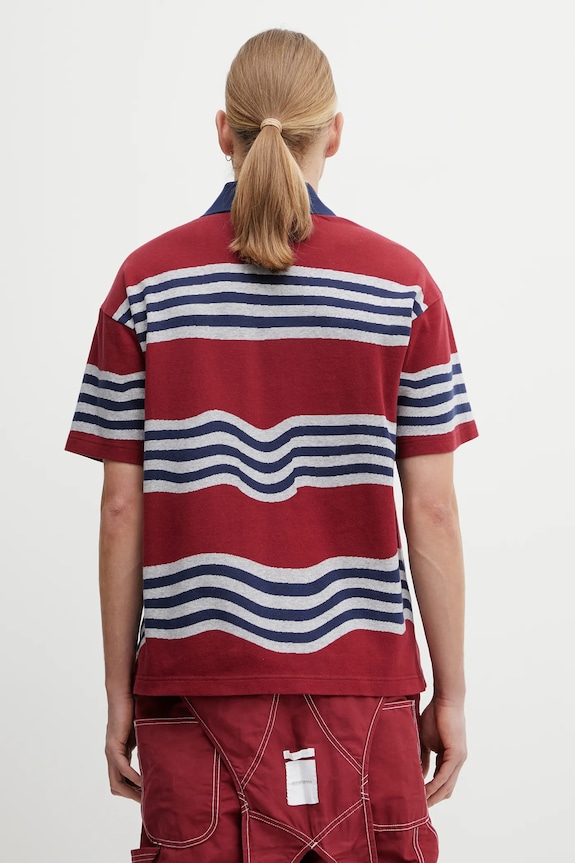 Îmbrăcăminte Napapijri polo de bumbac Napapijri x Martine Rose NP0A4HG9L661 burgundia