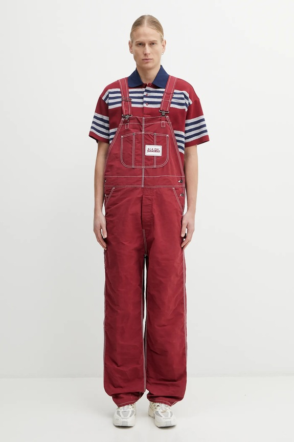 Napapijri polo de bumbac Napapijri x Martine Rose NP0A4HG9L661 burgundia