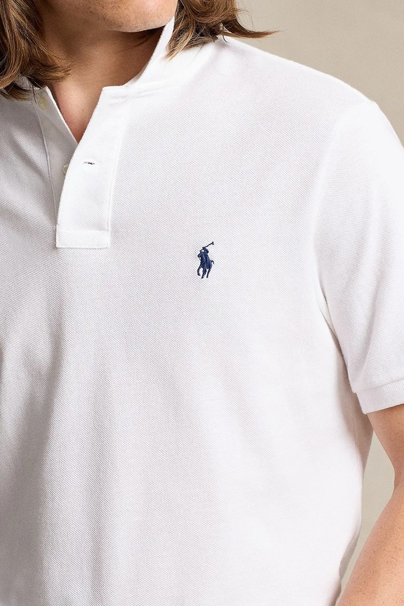 Бавовняне поло Polo Ralph Lauren BASIC MESH білий 710666997001