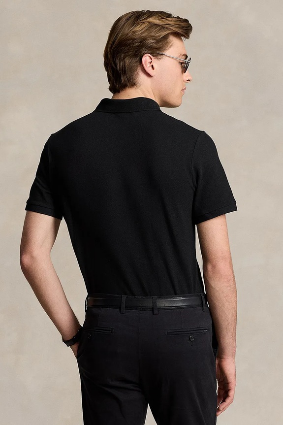 Polo Ralph Lauren polo bawełniane BASIC MESH 710783656020 czarny SS26