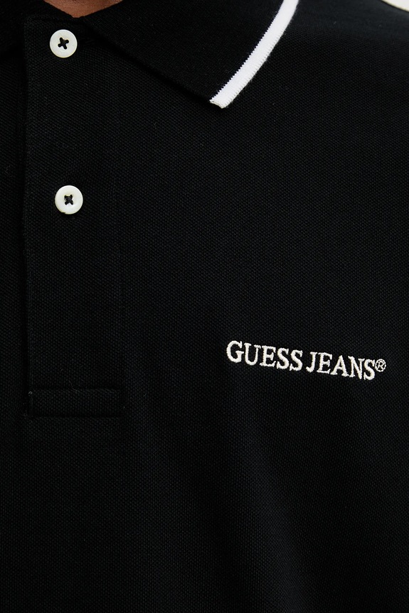 Bavlněné polo tričko Guess Jeans černá M6RP24.KCJV1