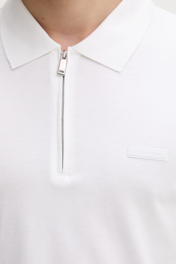 Calvin Klein polo męskie bawełniane LV04LE255G beżowy