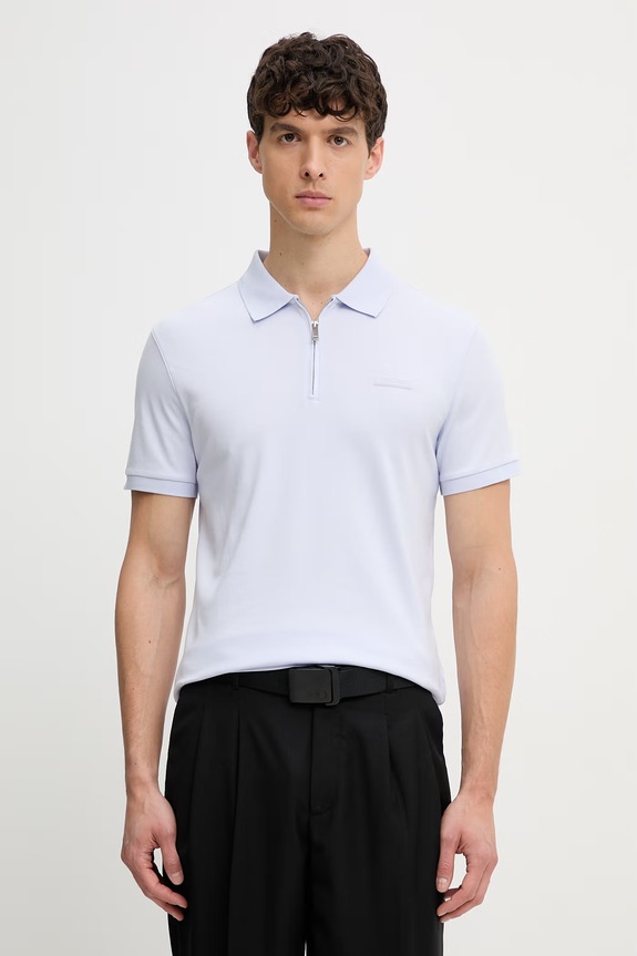 Calvin Klein polo pentru bărbați, din bumbac violet LV04LE255G