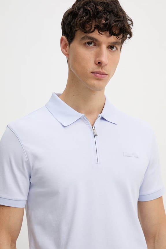 Calvin Klein polo pentru bărbați, din bumbac violet LV04LE255G