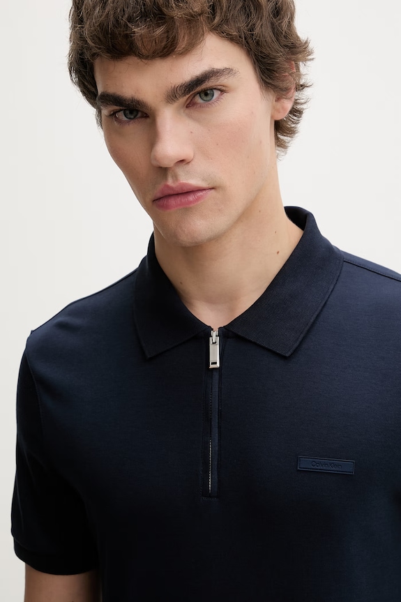 Calvin Klein polo tričko pánske bavlnené tmavomodrá LV04LE255G