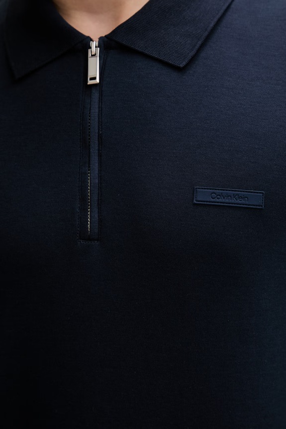 Calvin Klein polo męskie bawełniane LV04LE255G granatowy