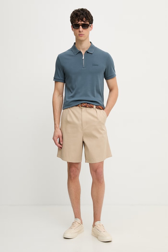 Calvin Klein póló férfi pamut LV04LE255G türkiz SS26