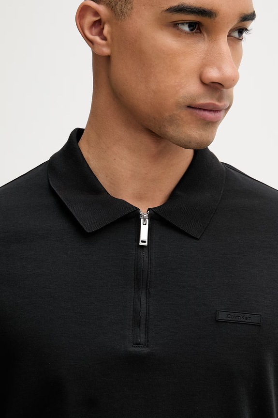 Calvin Klein polo majica moška bombažna črna LV04LE255G